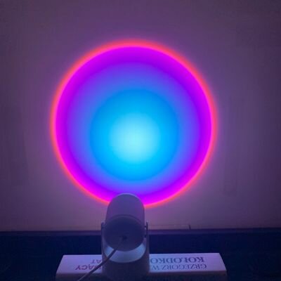 USB Sunset Projection Lamp Aesthetic Table Lamp Anti-glare LED Night Light Romantic Visual Experience Rainbow Projector