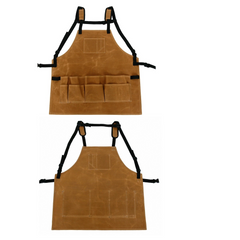 Garden Tool Apron Adjustable Waist with Pockets Waterproof Canvas Home Organizer