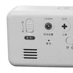 Voice Control Alarm Clock Digital Snooze Mirror Timer LED Display Home Decoration Clocks