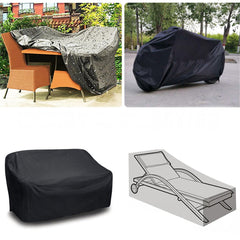 280x280x80cm 210D Polyester Anti-Dust Sofa Barbecue Stove Furniture Waterproof Cover Black/Silver