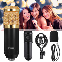 Professional Studio Condenser Microphone 3.5mm Wired Sound Recording For Computer Karaoke KTV