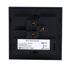 Standard WIFI Universal Wall Socket Wireless Outlet Double Plug with Touch Glass Panel