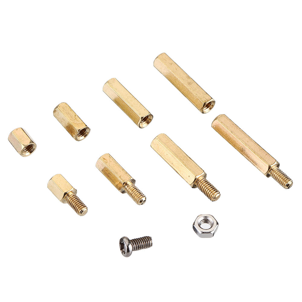 M3BH9 180Pcs M3 Male-Female Brass Hex Column Standoff Support Spacer Pillar Stainless Steel Screws Nuts for PCB Board