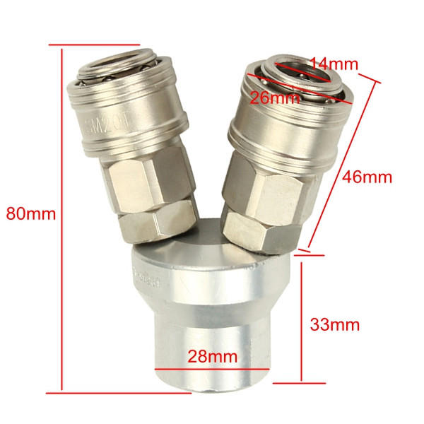 1Pcs 2/3Way 12mm CR-V Air Pump High Pressure Self Locking Quick Connector Pipe Adapter