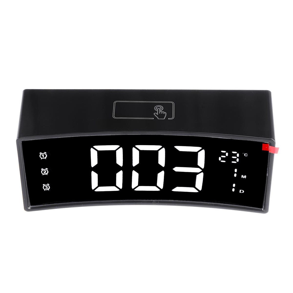 LED Alarm Clock Digital Snooze Touch Control Table Clock Day Time Temperature Display Home Decoration