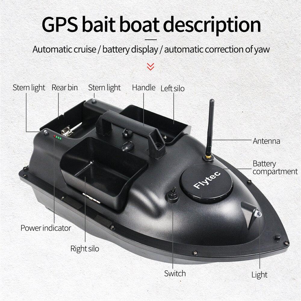 2.4G Intelligent Positioning Three Bait Tanks Automatic Return Fishing Bait RC Boat Vehicle Models