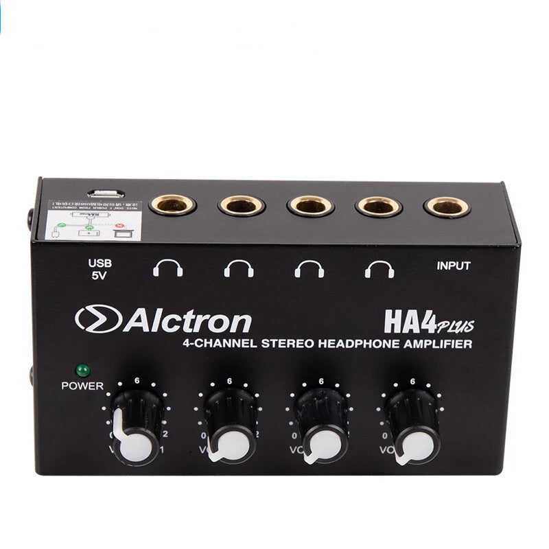 Channel Stereo Mini Headphone Amplifier USB Port Powered Recording Studio Headphone Splitter