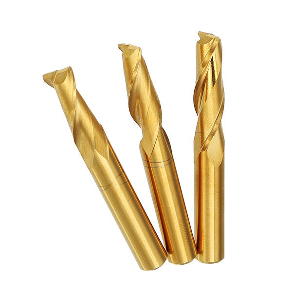 6mm Shank 2 Flute 15/17/22mm Titanium Coated Double Flute CNC End Mill Cutter