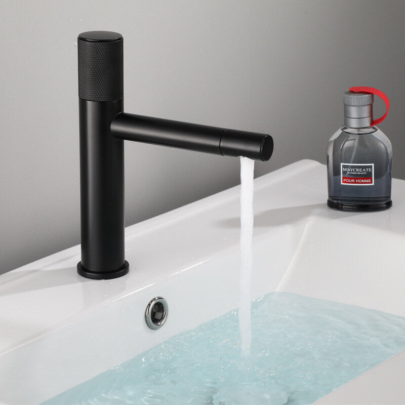 Black Silver Swive Spout Basin Faucet Bathroom Vessel Sink Mixer Tap Single Lever 360 Rotate Hot Cold Water