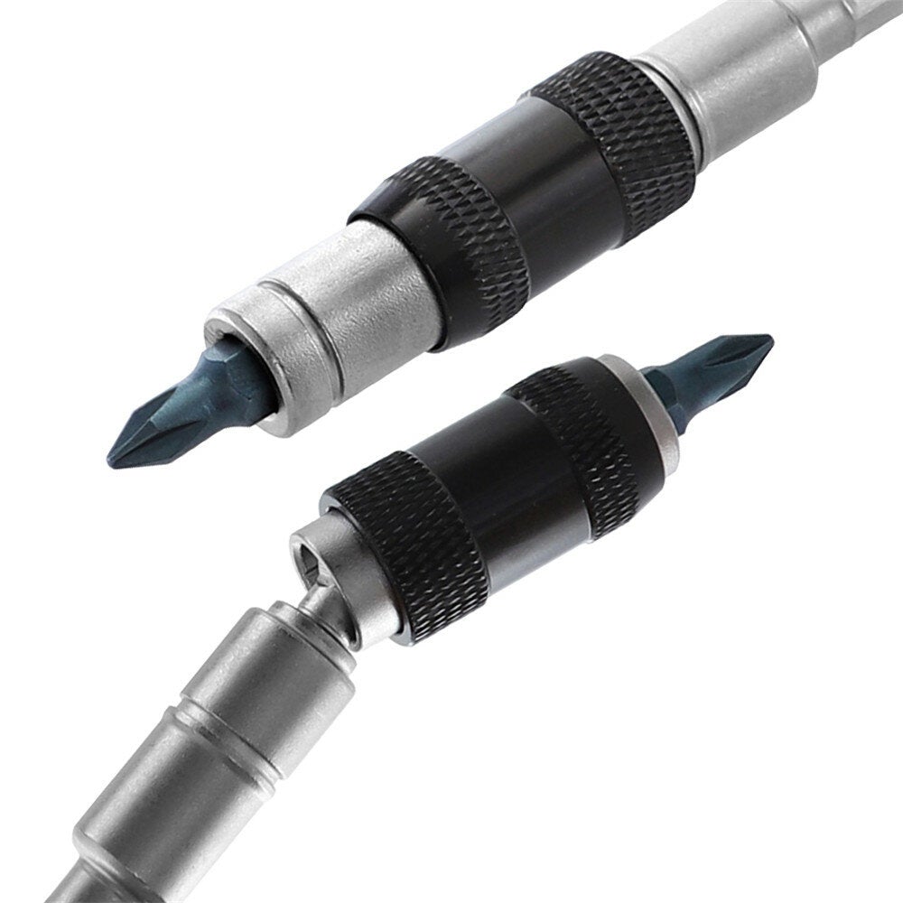 Magnetic Screw Drill Tip Holder Angle Magnetic Pivoting Bit Tip Holder Magnetic Screwdriver Drill Bit Drive Guide Extensions Adapter