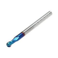 R0.5-R3 2 Flutes Tungsten Carbide End Mill HRC65 NACO Coated Ball Nose Cutter