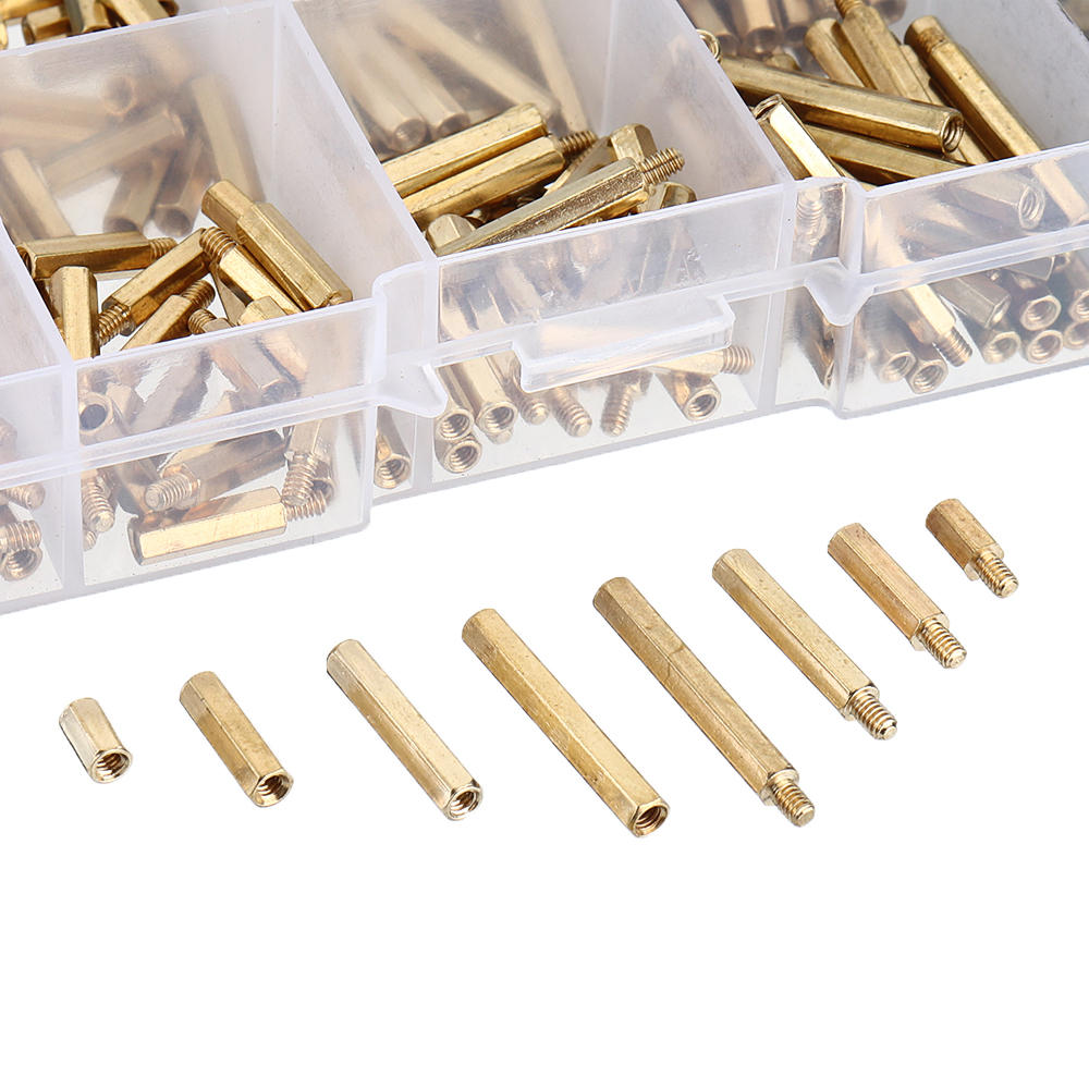 320Pcs M2 Male-Female Brass Hex Column Standoff Support Spacer Pillar for PCB Board