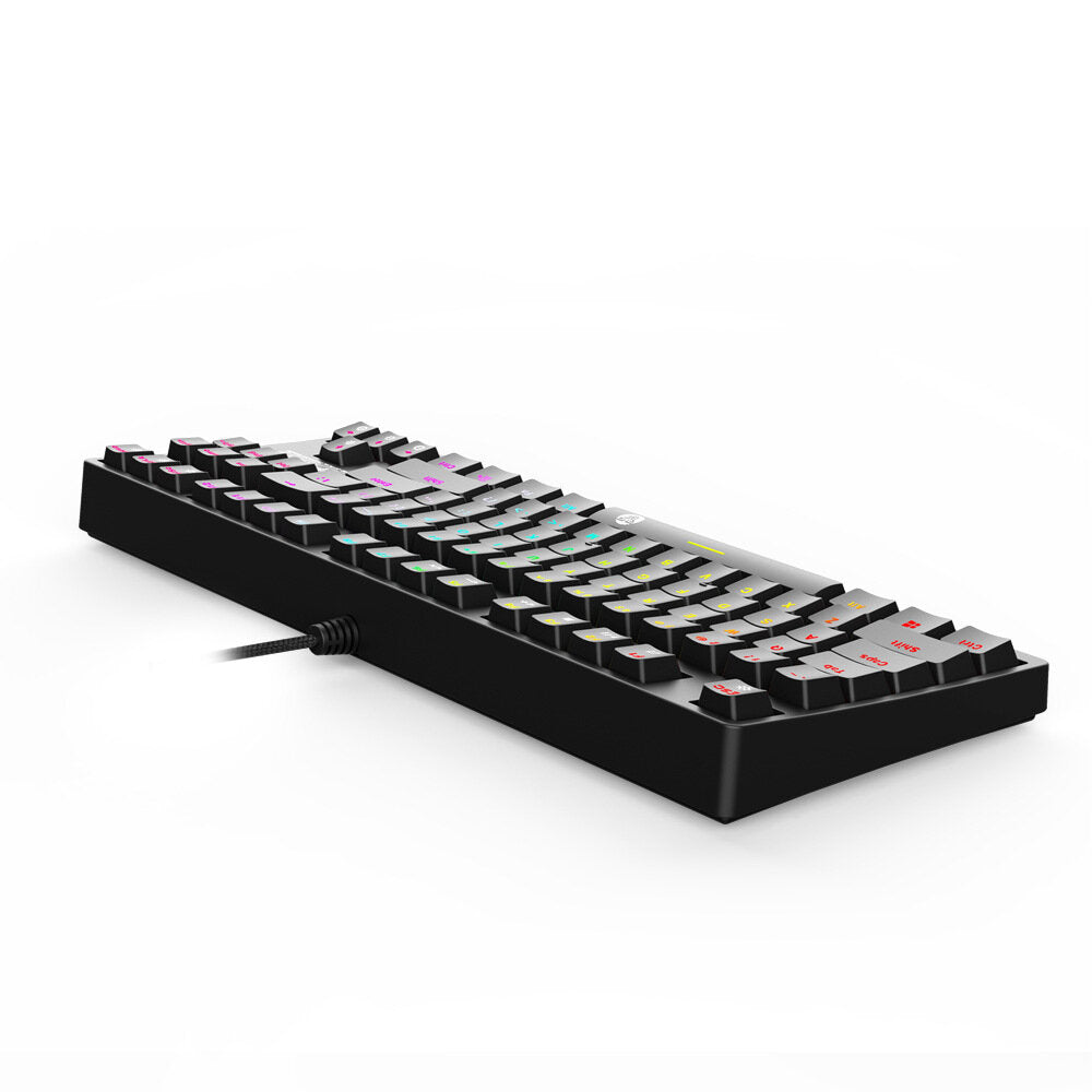 87 Keys Mechanical Keyboard Wired Ergonomic USB Optical Switch RGB Backlit Gaming Keyboard for Computer Laptop PC