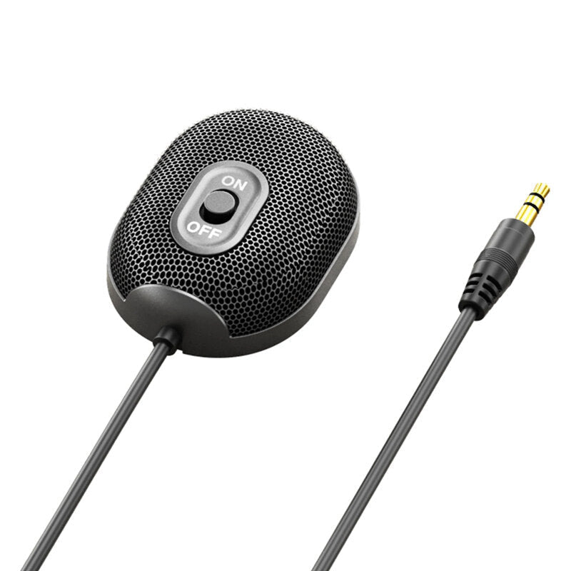 Omni-Directional Microphone 3.5mm AUX Condenser for Business Conference PC Laptop Voice Pickup Mic