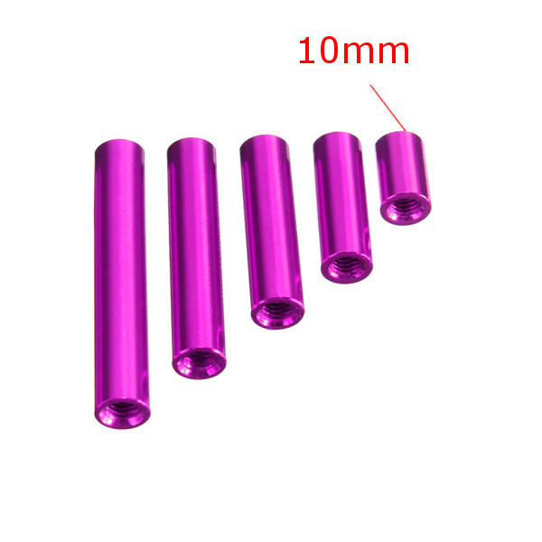 M3 Aluminum Alloy Standoff Studs 10-35mm Purple Round PCB Board Standoffs 10pcs