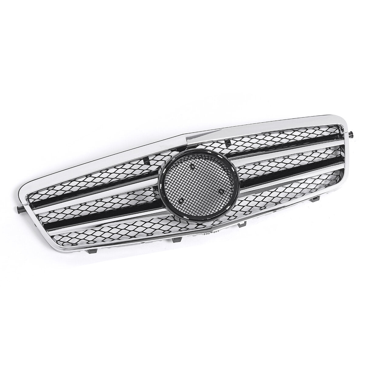 Chrome Silver AMG Style Front Grill Grille For Mercedes Benz