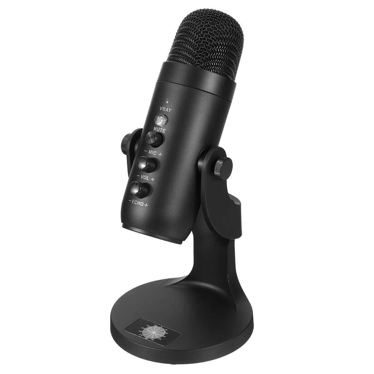 USB Condenser Microphone Stand Gaming Streaming Podcasting Recording for Computer PC Headphone