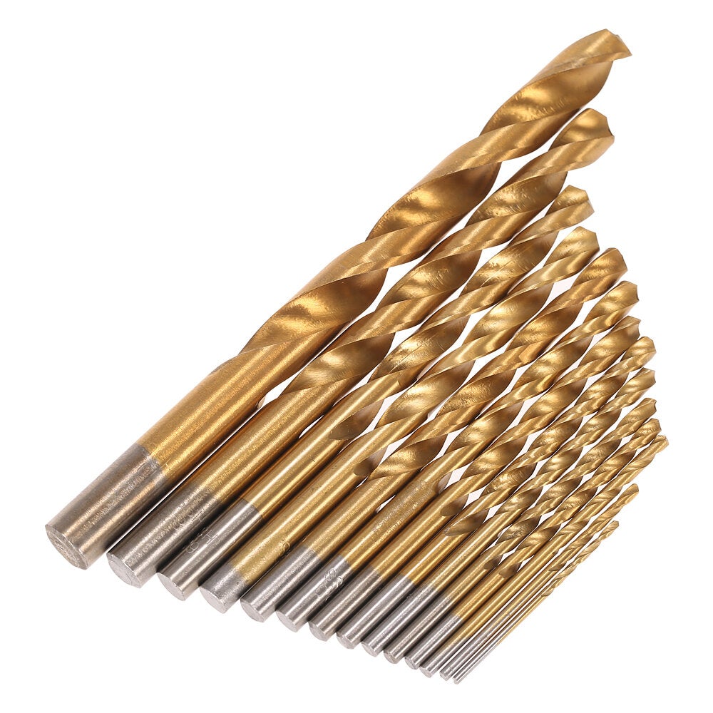 99Pcs HSS Drill Bits with Metal Case 1.5-10mm High Speed Steel Titanium Plated Twist Drill Bit for Wood Drilling