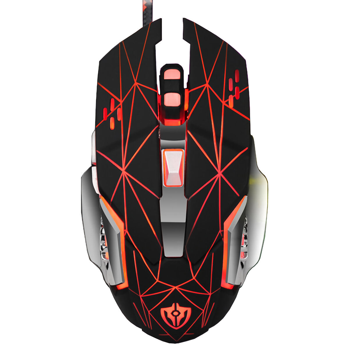 Wired Gaming Mouse Metal Base 800-3200DPI 4 Colors Breathing Backlight Ergonomic Home Office Mice for Desktop Computer Laptop PC
