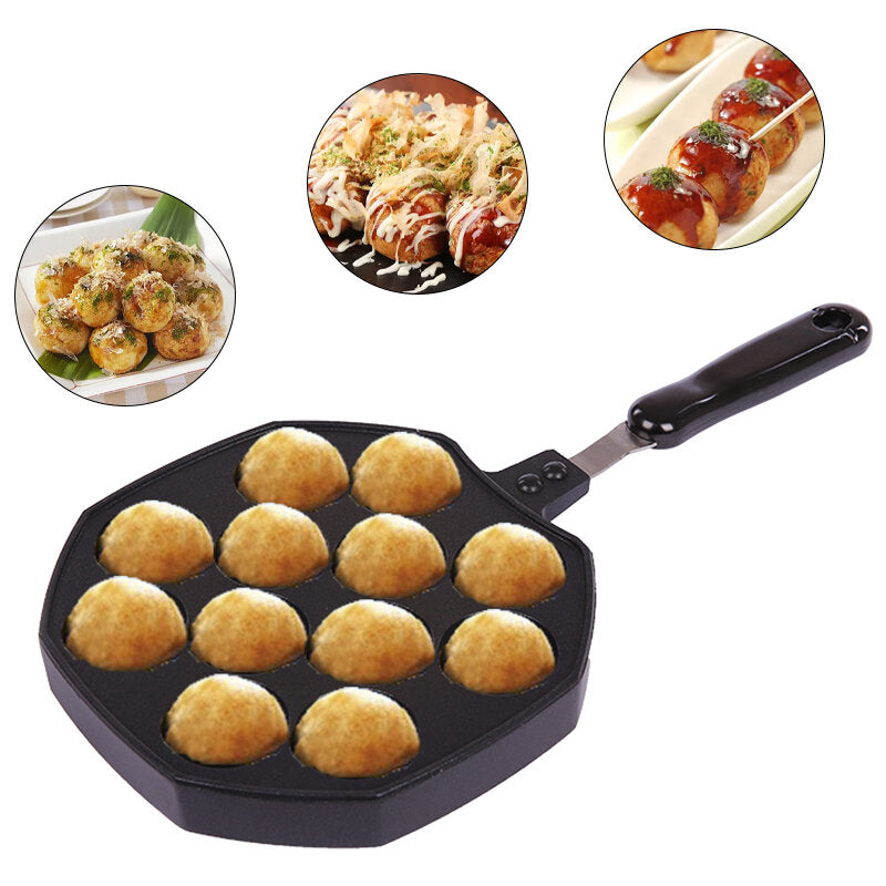 Grill Pan 16 Holes Octopus Maker Stove Cooking Plate for Kitchen