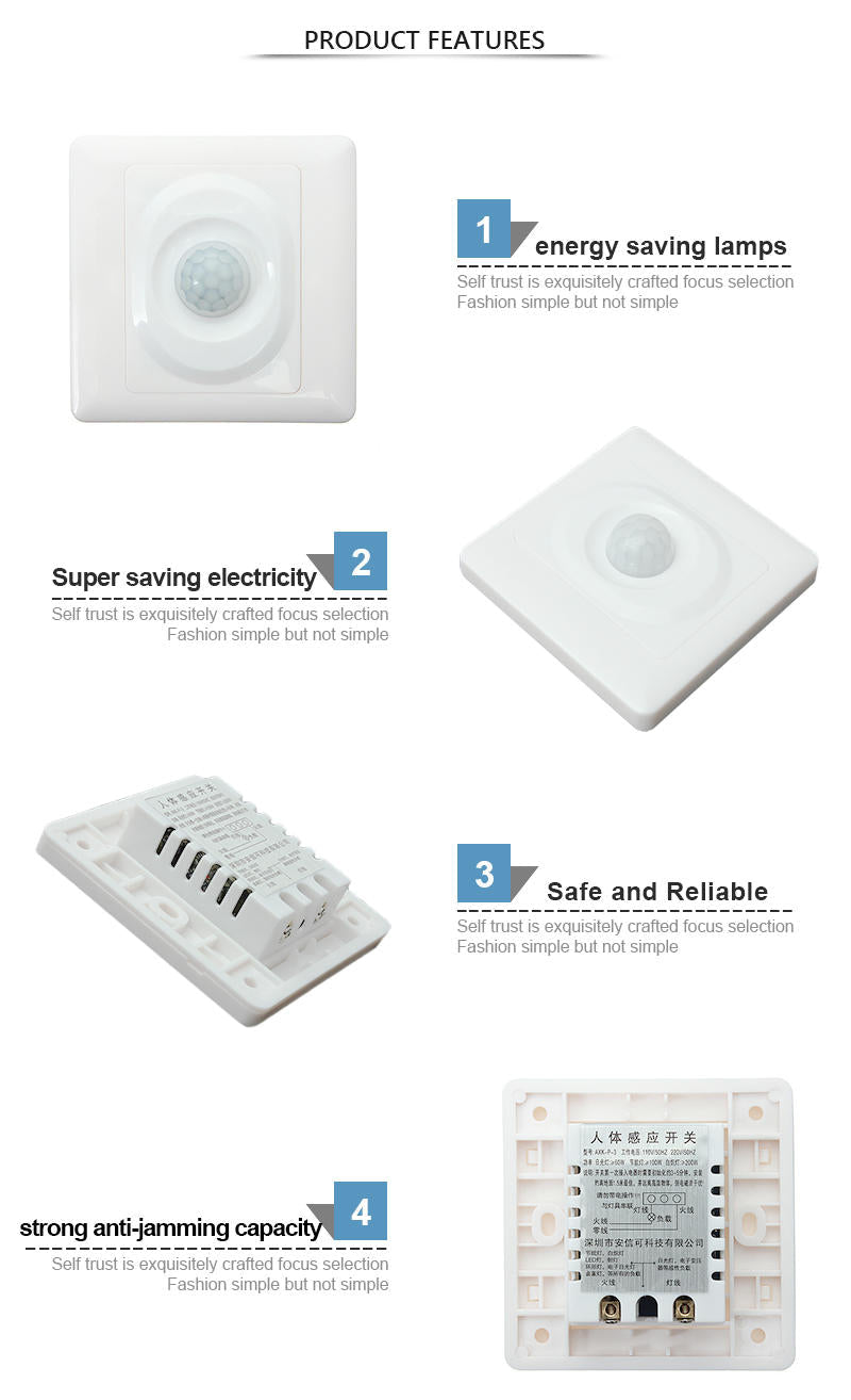 IR Automatic Infrared Sensor Light Switch Save Energy Motion for LED Light Lamps