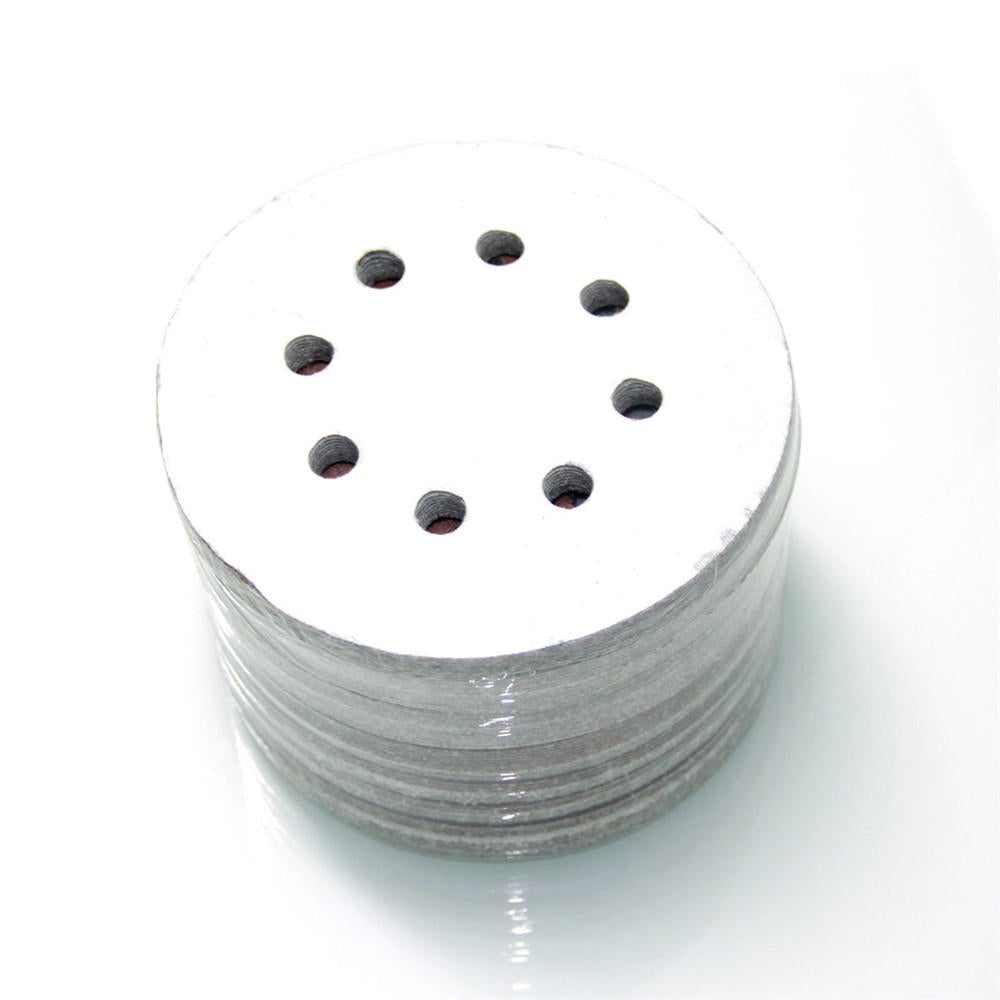125MM 8 Holes Hook Loop Sanding Discs Orbit Sandpaper Mat 60/80/100/120/240Grit