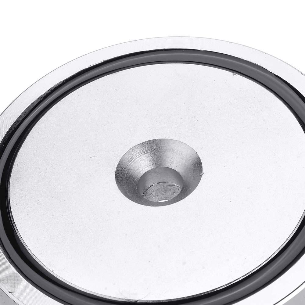 D90mm 400Kg Neodymium Recovery Magnet Strong Hook Diving Rope For Detecting Metal Treasure