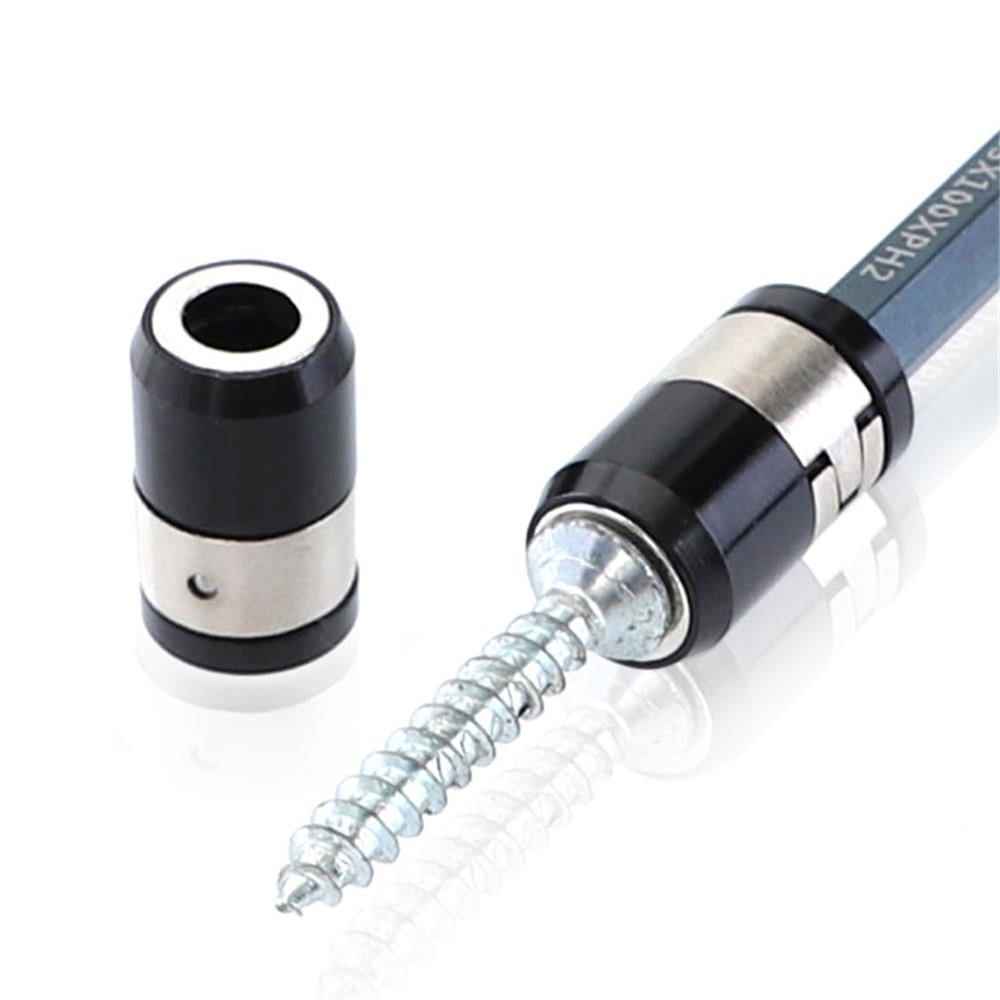 5pcs Universal 21mm Removable Magnetizer Ring Magnetic Steel For 6.35mm Screwdriver Bit