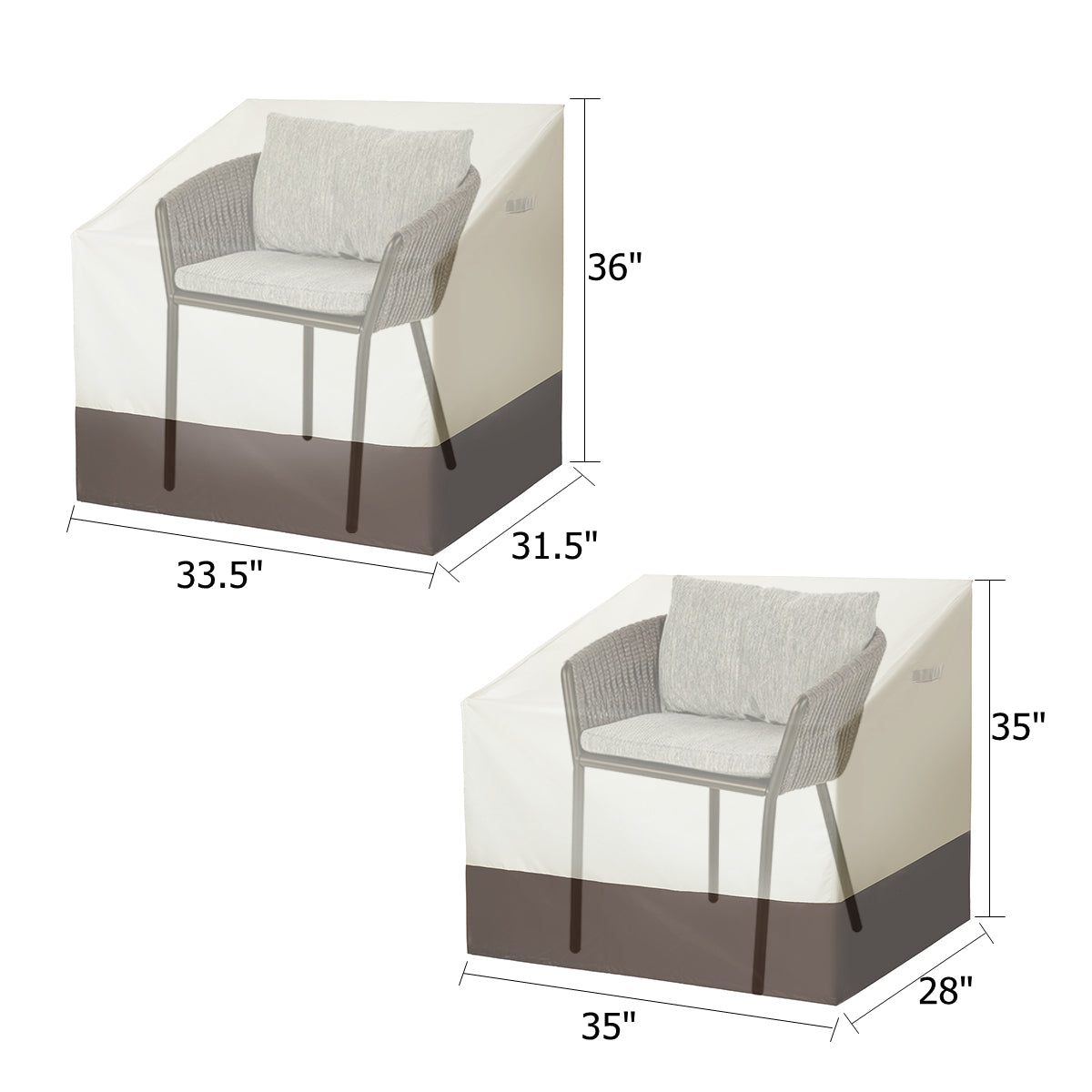 Oxford Cloth Chair Cover Waterproof Dustproof UV Protector Patio Yard Furniture Protection