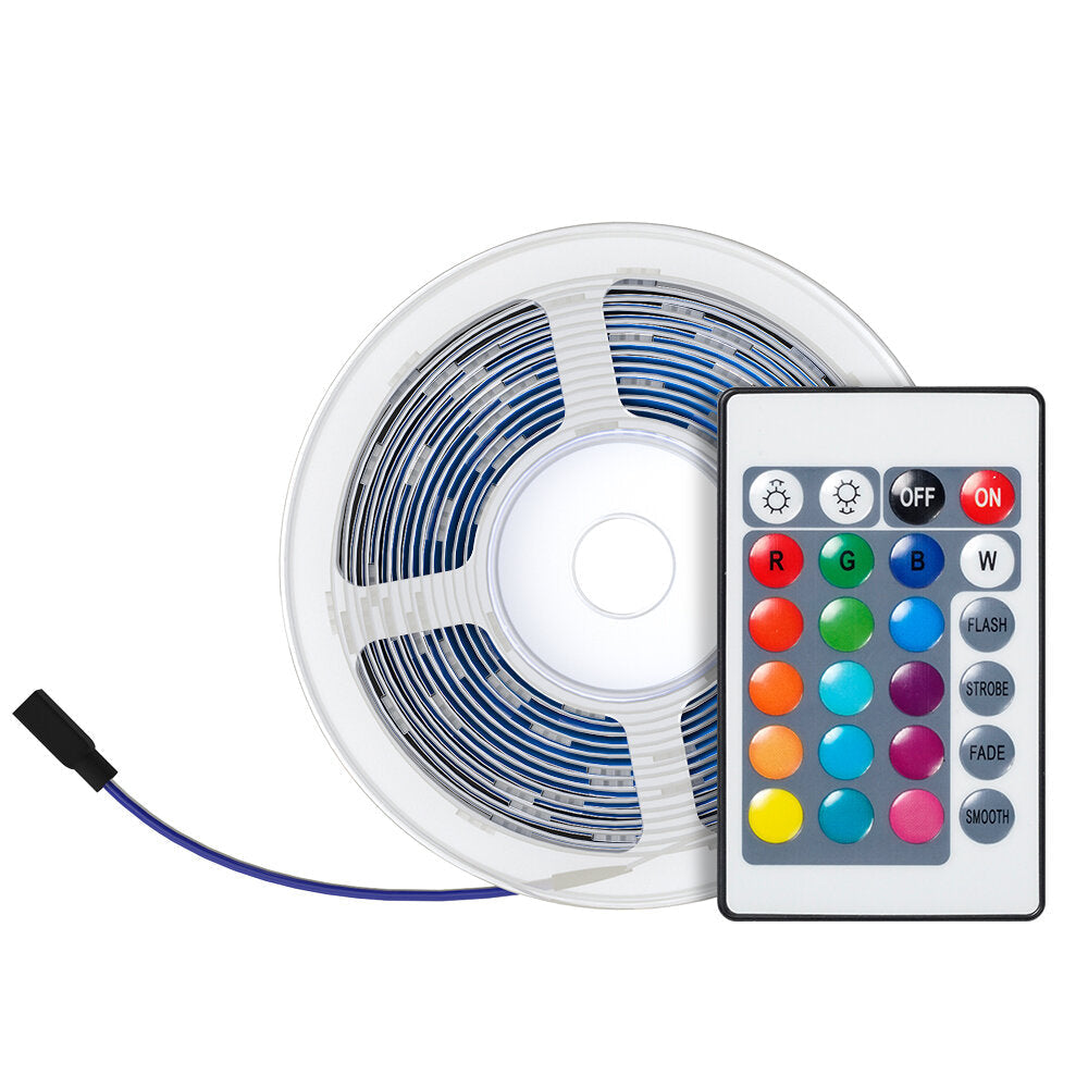 LED Strip Light RGB 16 Color Changing TV Backlight Voice Control Smart Remote Control 4 Dimmable Scenes Modes LED Light Works With Alexa Google Home