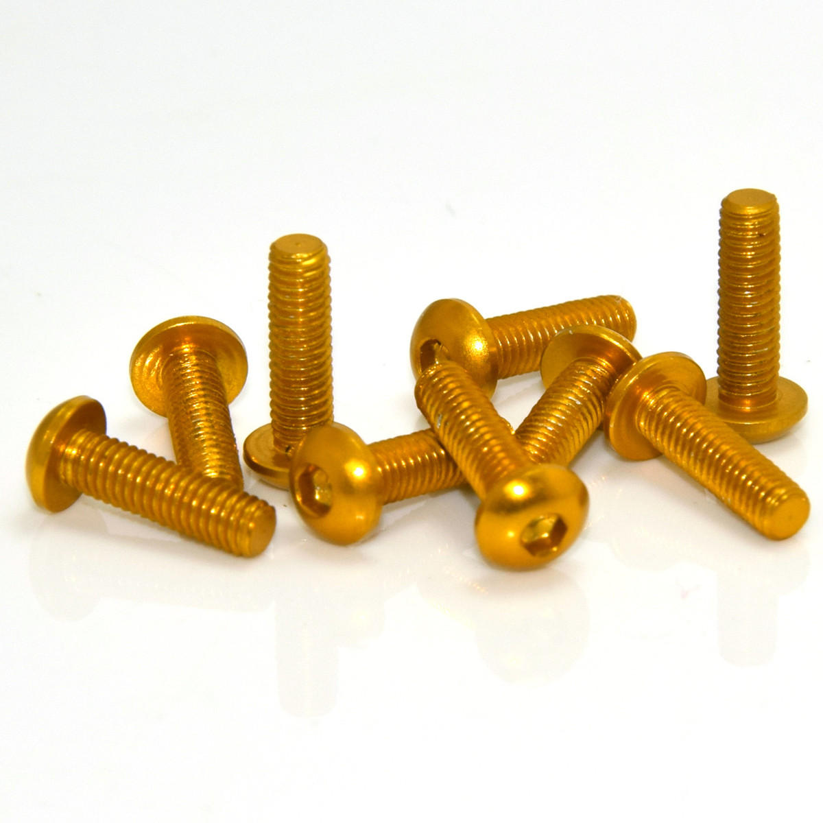 10Pcs M316mm Hex Socket Screws Round Head Cap Screw 7075 Aluminum Alloy