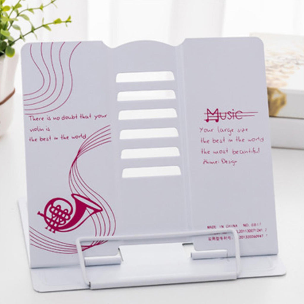 Metal Adjustable Music Book Pad Holder Stand Practice Portable Rack Bookends