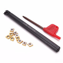 Turning Tool Holder Lathe Boring Bar With 10pcs CCMT060204-HM Carbide Inserts