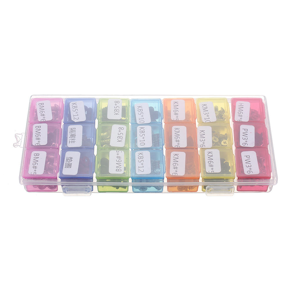700Pcs/Set M3/M5/M6 DIY Desktop Computer Repair Screw Assortment Mainboard Fan Cross Screws Hex Standoffs Spacers Kits w/ Storage Box