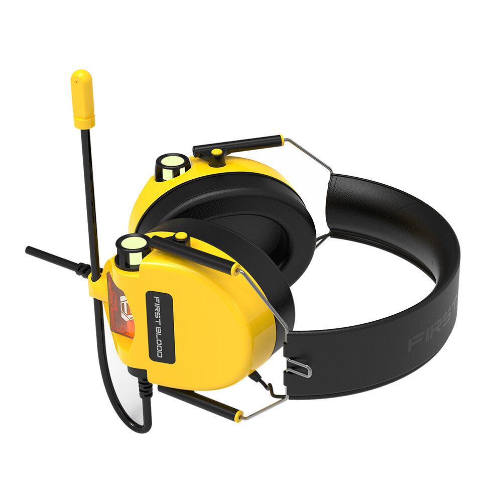 Gaming Headset Foldable Headphone with Virtual 7.1 One-way Noise Reduction Microphone Colorful Light for PC Laptop