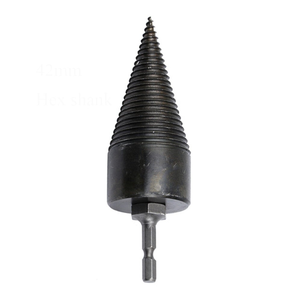 1Pc 32/42mm HSS Round/Square/Hexagonal Shank Firewood Drill Bit Splitter Wood Split Cone For Tree Cutting