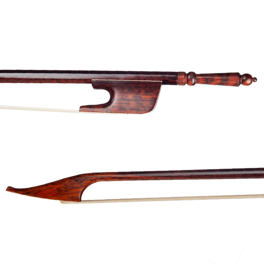 Professional 4/4 Violin/Fiddle Bow Baroque Style Snakewood Stick Natural Mongolia Horsehair Durable Use