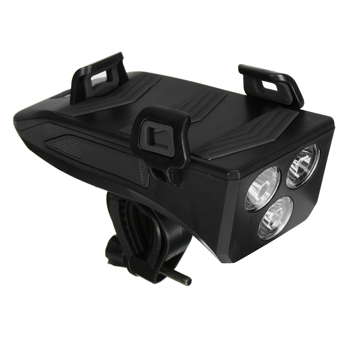 Bike Phone Holder Light Waterproof Horn Power Bank 2000mah 4 in 1