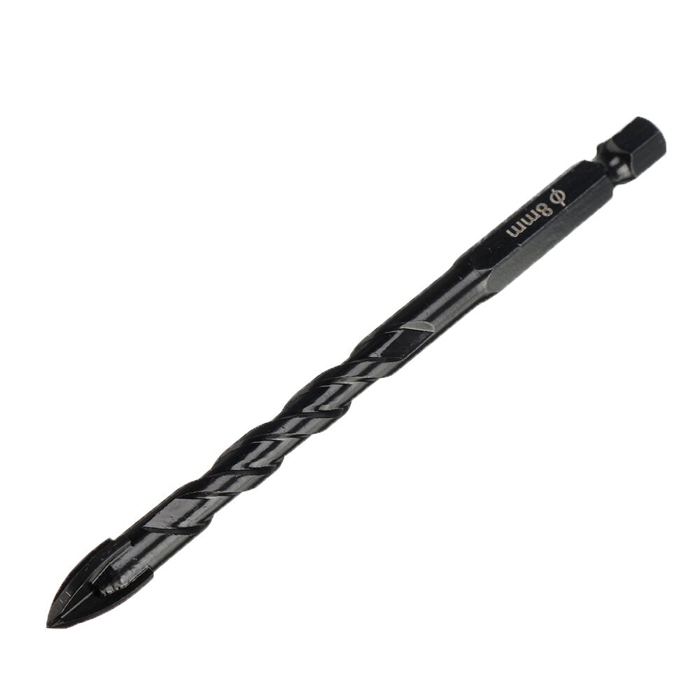 7Pcs 4 Flutes Masonry Drill Bits Tungsten Carbide Tip Ceramic Concrete Bit Set For Glass Tile Brick Plastic and Wood Wall Mirror