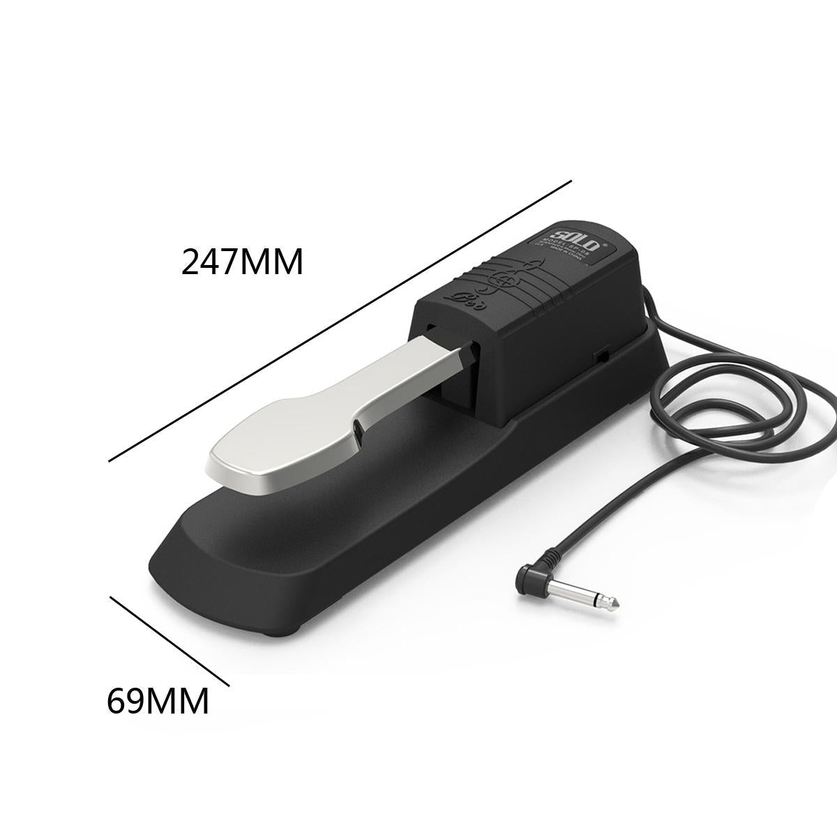 Metal Pedals Strong Sound Reinforcement Sustain Pedal for Keyboard Piano Instruments