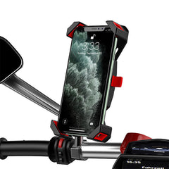 4.7-6.5inch Adjustable Bike Phone Holder Shock Absorption GPS Phone Clip Stand Handlebar Stretch Mount Bracket Cycling Bicycle Motorcycle