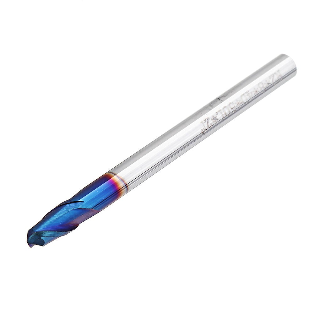2 Flutes Ball Nose End Mill 50mm Blue NaCo Coating CNC Milling Cutter