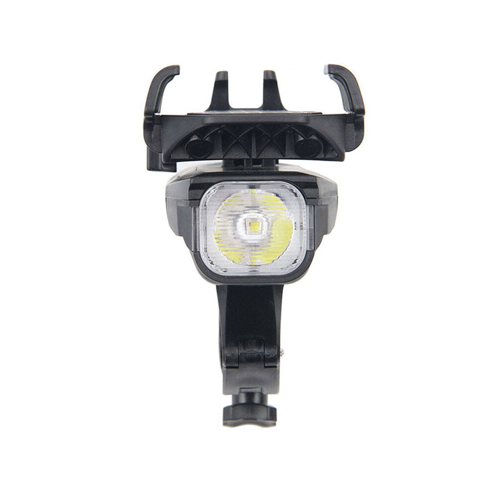 4-in-1 Bike Headlight T6 500lm 3 Modes Bike Front Lamp Power Bank Phone Hold 120dB Horn for 4-6.3inch Phone Cycling Bicycle