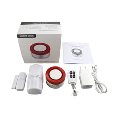 Wireless WIFI Gateway Host & Siren 2 in 1 Wifi Smart Security Alarm System Door Sensor PIR Motion Sensor APP Control,433MHz