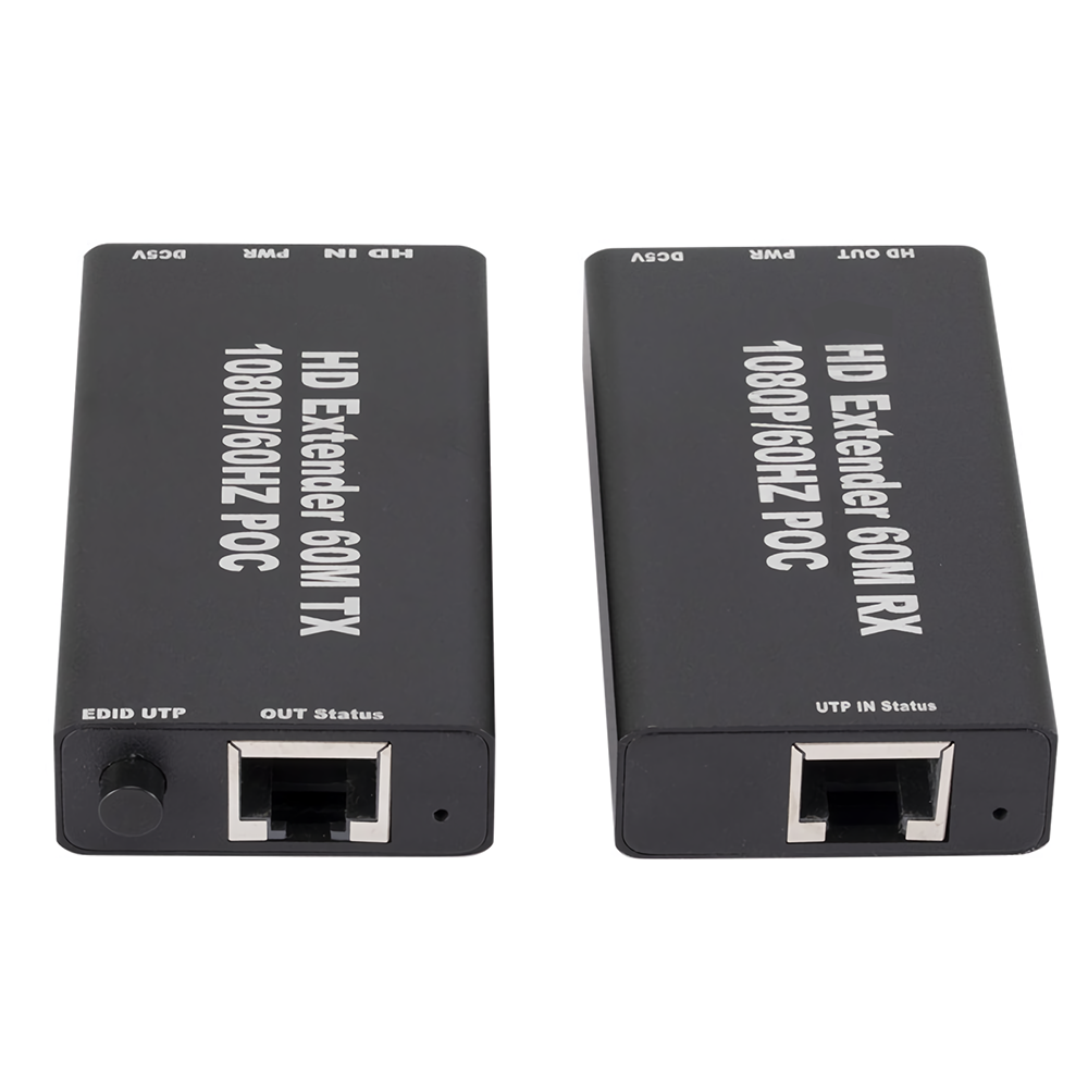 HDMI-compatible to RJ45 Network Extender 1080P HDMI-compatible Ethernet Adapter Network Repeaters (Tx + Rx)