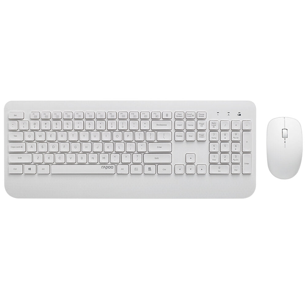 2.4G Wireless Keyboard Mouse Combo 105 Keys Waterproof Keyboard 1000DPI Silent Portable Optical Mice with USB Receiver Set for Laptop PC Notebook
