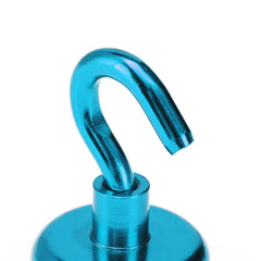 32mm 34KG Magnetic Hook Holder Neodymium Magnet Blue Hook Magnet