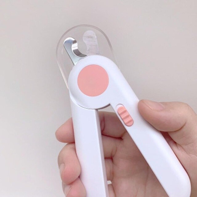 Dog Painless Nail Clippers With LED Light Anti-spatter Grooming