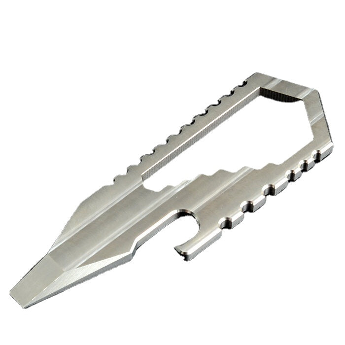 4-in-1 EDC Mini Multitools Pocket Keychain Wrench Slotted Screwdriver Bottle Opener Portable Outdoor Camping Climbing