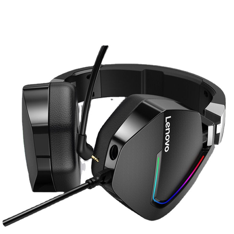 Gaming Headphone USB 7.1 Surround Sound Deep Bass RGB Colorful Light Headset with Mic for PC Laptop Gamer